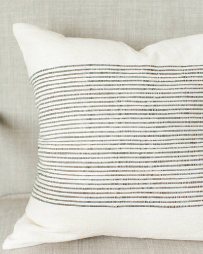 20" Riviera Cotton Throw Pillow Cover Grey