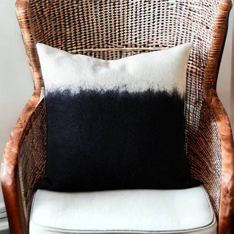 Eclipse Felted Wool Throw Pillow