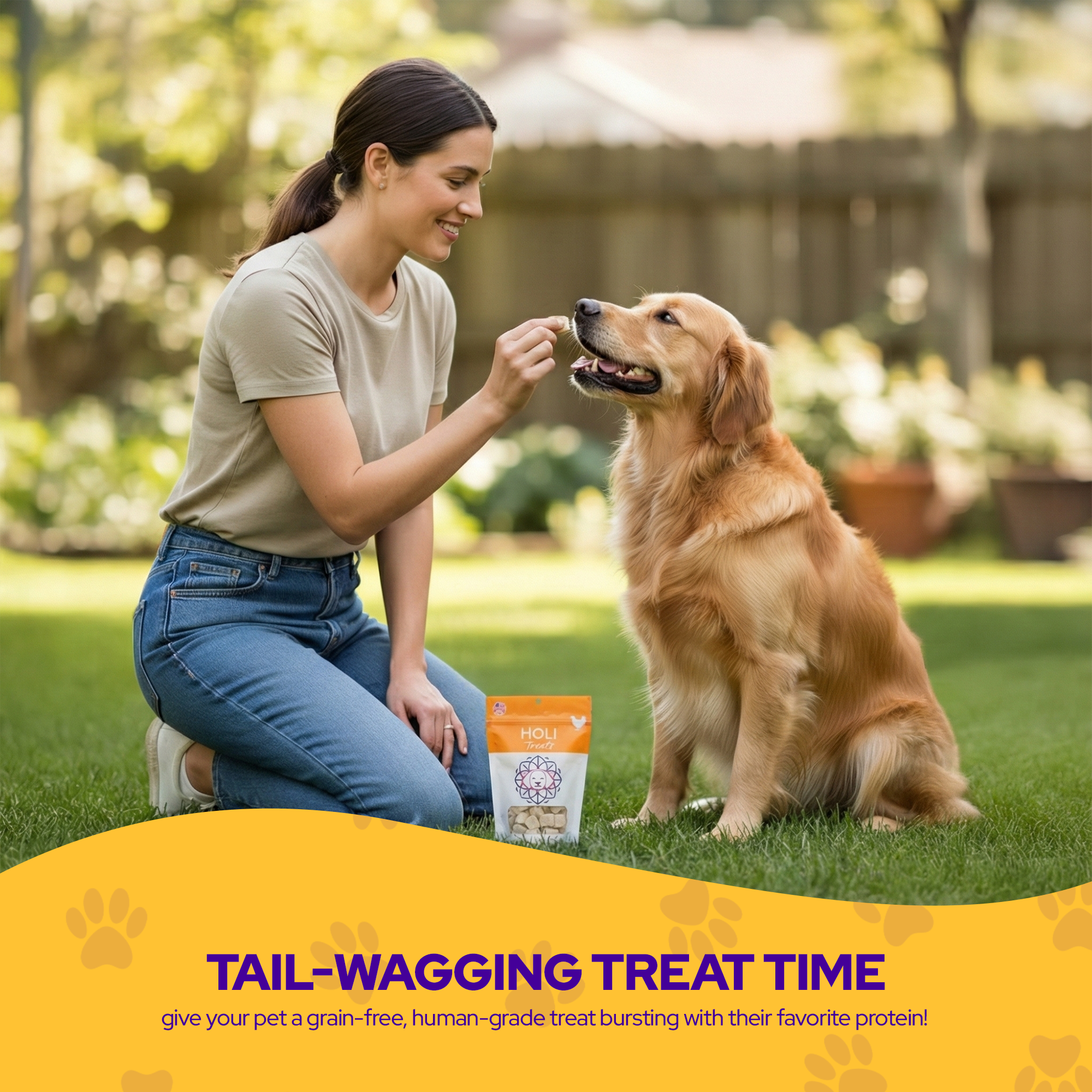 HOLI Chicken Dog Treats - All Natural Breast Meat - Freeze Dried