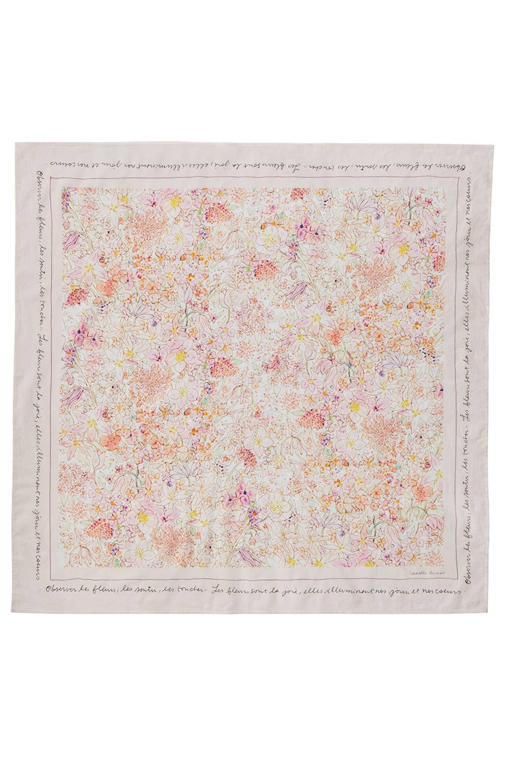 Scarf Isabelle Boinot Flower Pink
