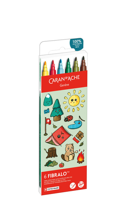 Kawaii Set of 6 Fibralo Swiss Mountain Markers