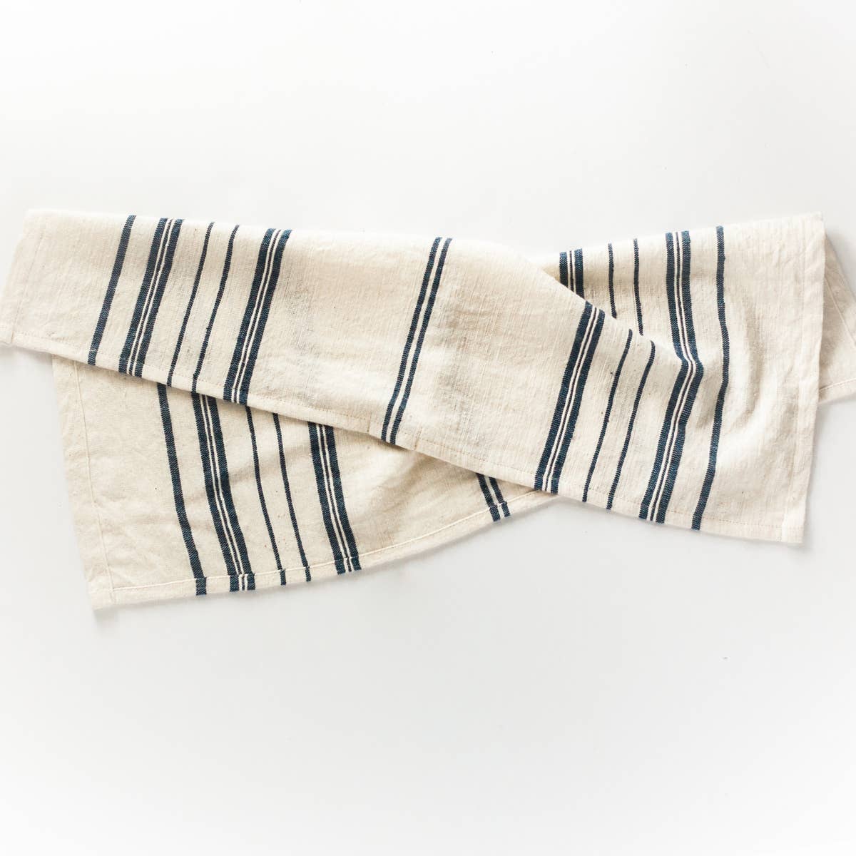 Avery Cotton Tea Towel | Stone Stripe