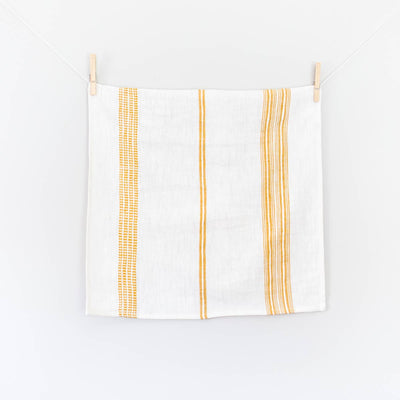 Aden Cotton Dinner Napkin | Grey Stripe