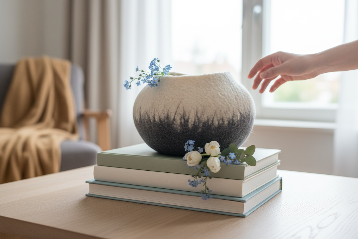 Eclipse Felted Wool Bowl