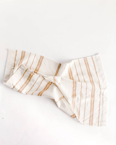 Avery Cotton Tea Towel | Stone Stripe