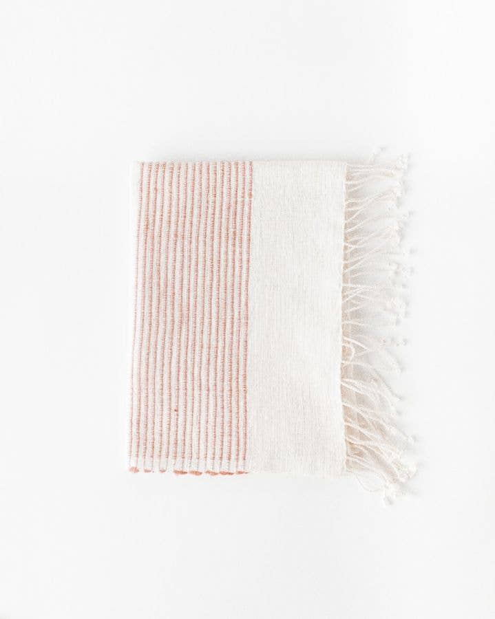 Riviera Striped Cotton Hand Towel | Tonal Stripe