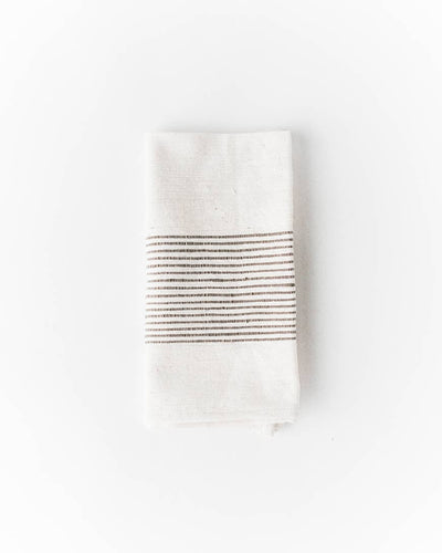 Riviera Cotton Napkin | Grey Stripe