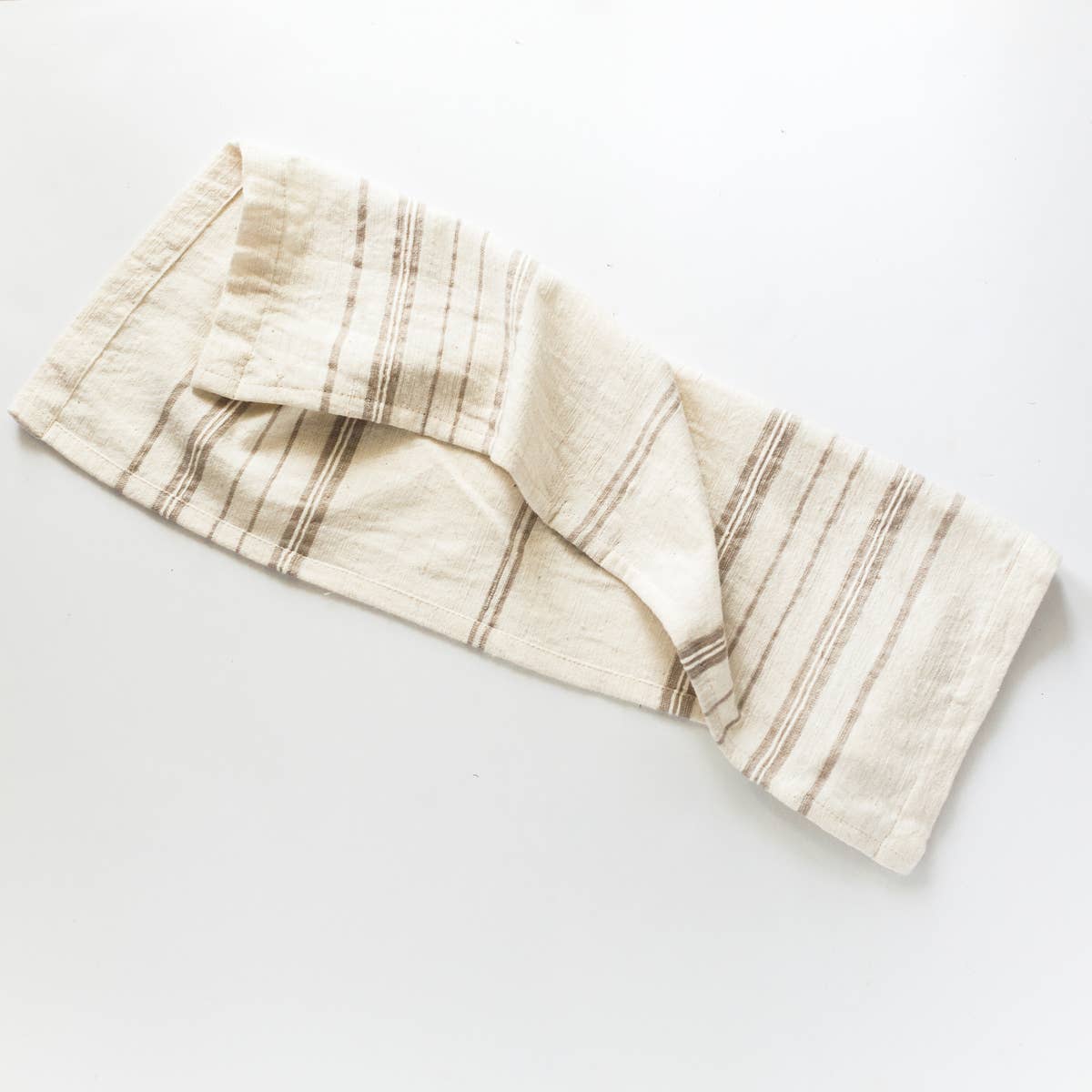 Avery Cotton Tea Towel | Stone Stripe