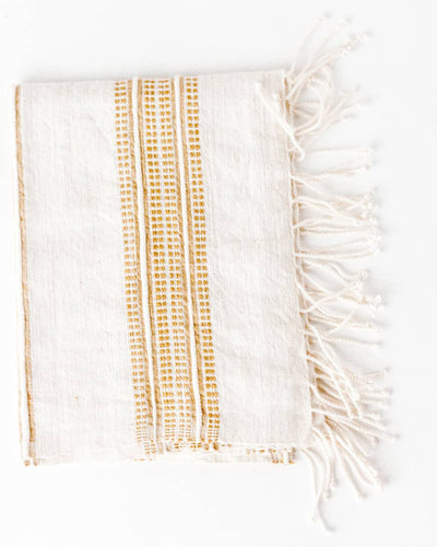 Aden Cotton Hand Towel | Beige Stripe