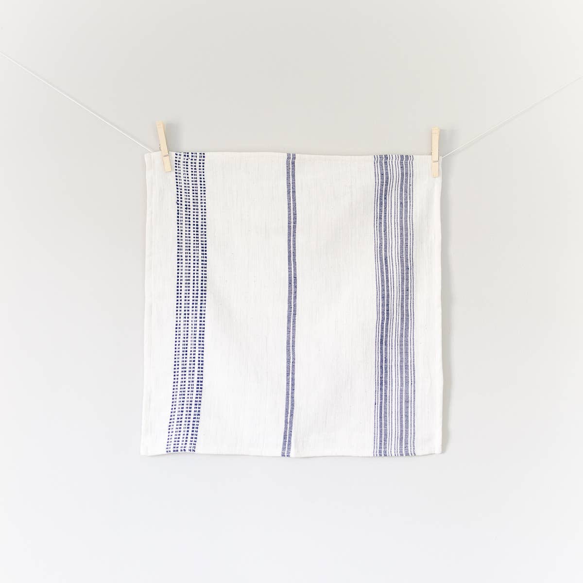 Aden Cotton Dinner Napkin | Grey Stripe