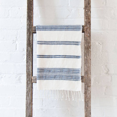Aden Cotton Hand Towel | Beige Stripe