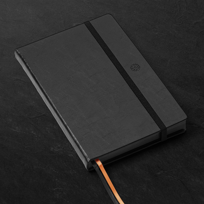 Pitch Black Dot Grid Notebook | A5 Size (Black Pages)