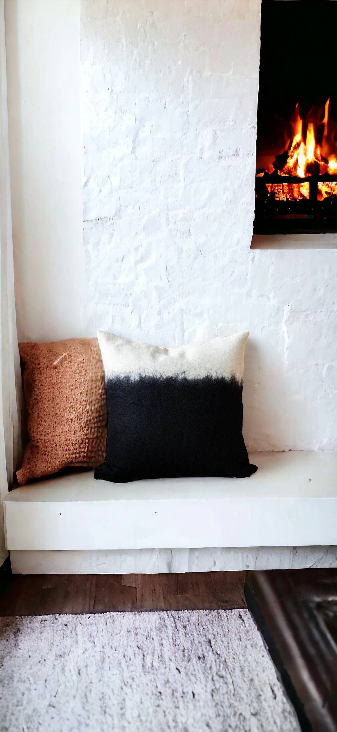 Eclipse Felted Wool Throw Pillow