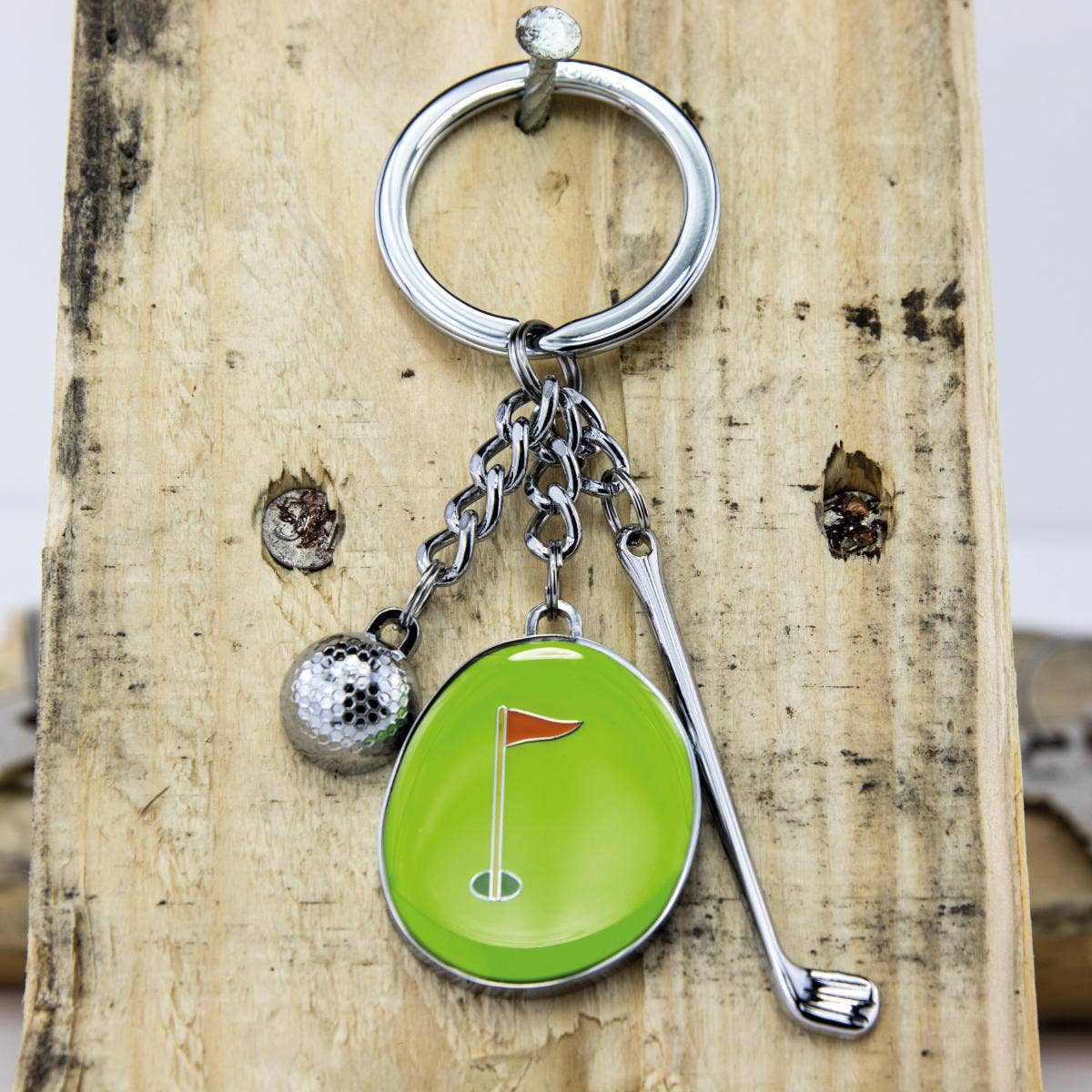 Hole in One Golf Charms Key Ring