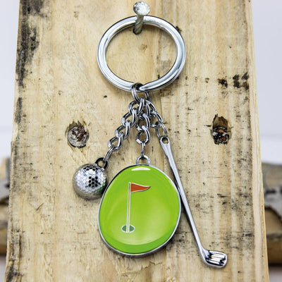 Hole in One Golf Charms Key Ring