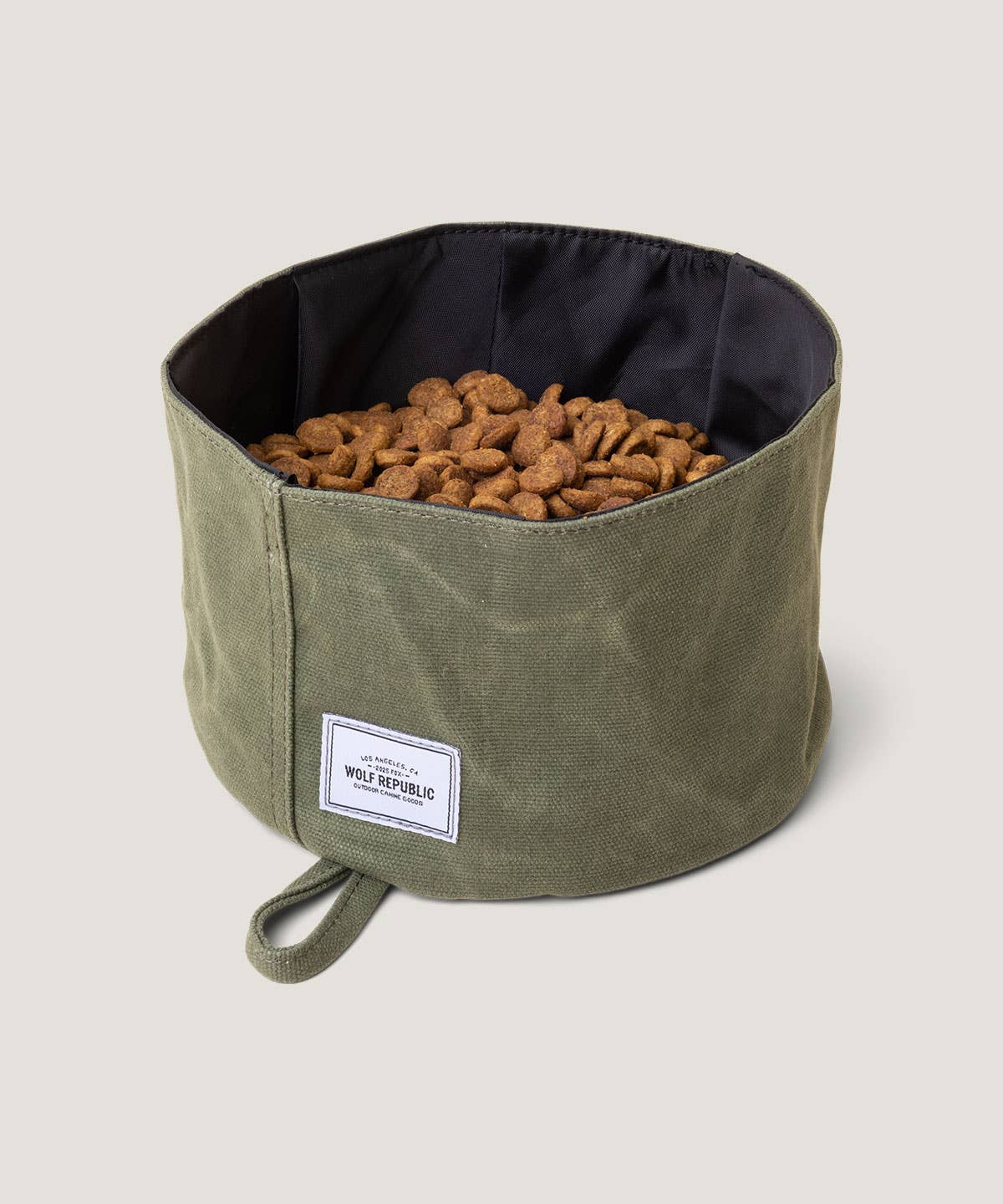 Collapsible Lightweight Waxed Canvas Pet Bowl