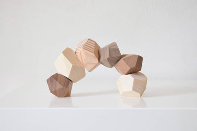 Five-Color Wooden Balance Stones – Mindful Gift for All Ages