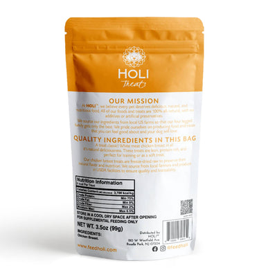 HOLI Chicken Dog Treats - All Natural Breast Meat - Freeze Dried