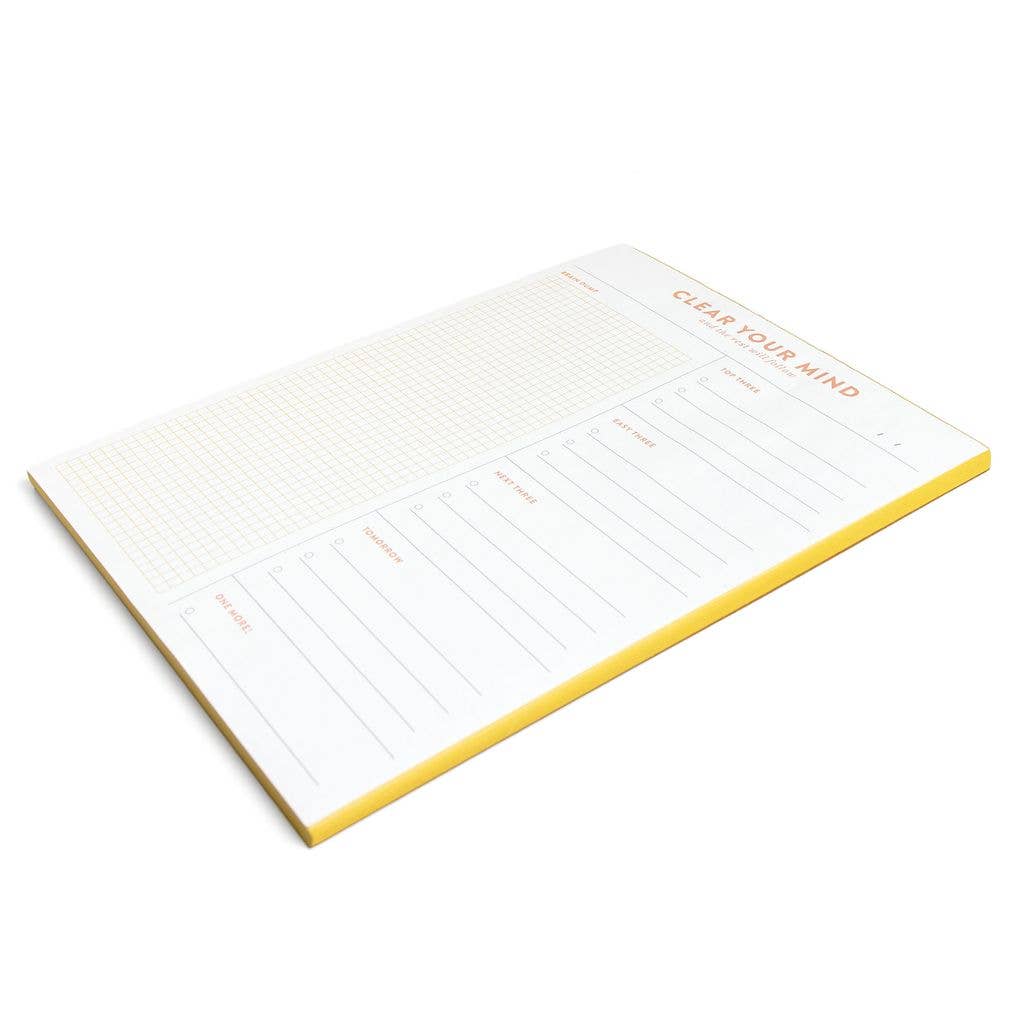Clear Your Mind Brain Dump 8.5x11 Notepad