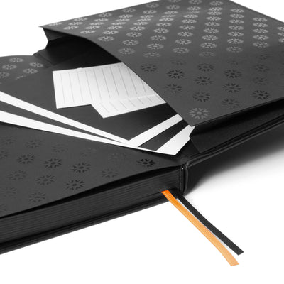 Pitch Black Dot Grid Notebook | A5 Size (Black Pages)