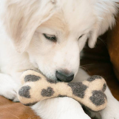 COW PRINT WOOLBONE Dog Toy