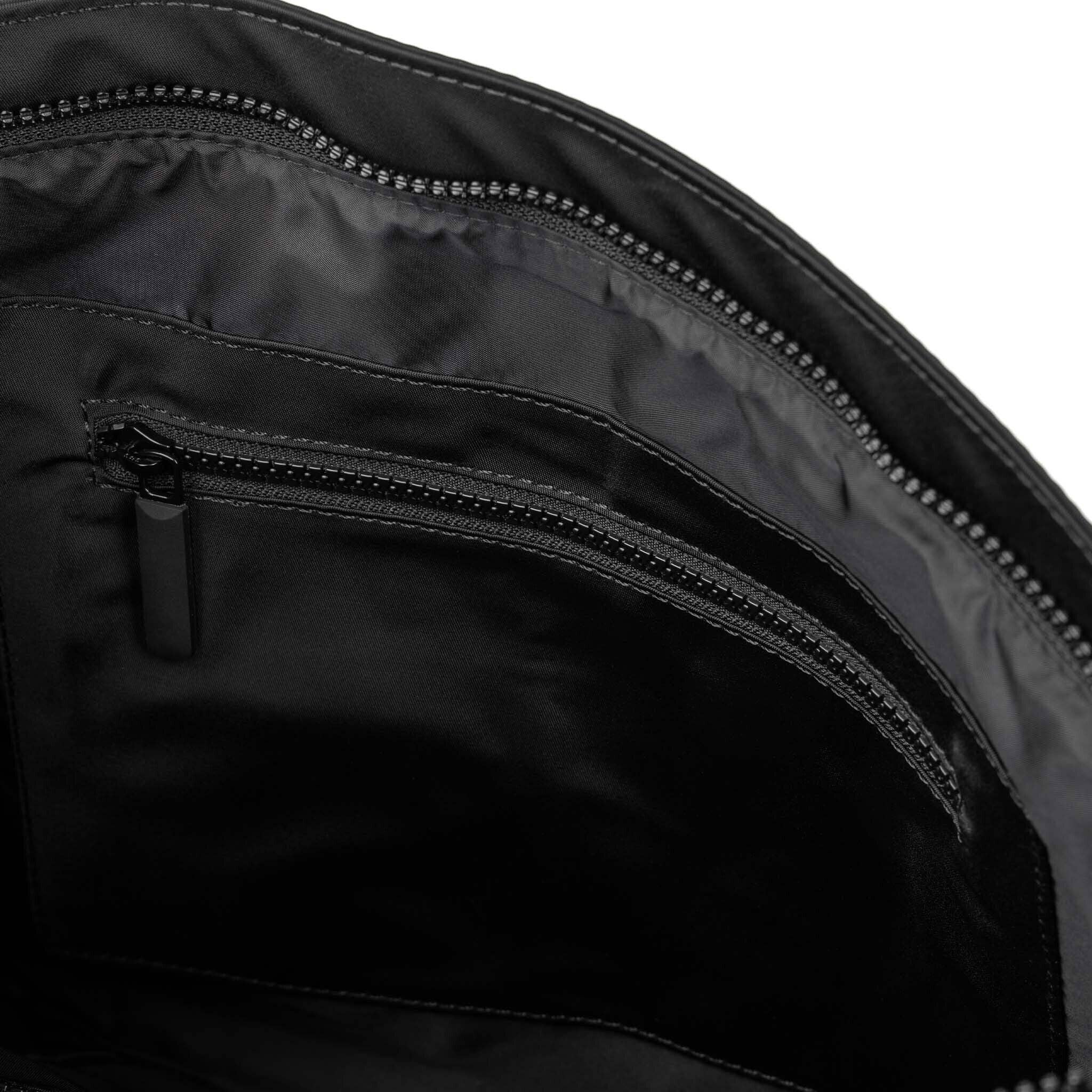 All Black Moorgate Messenger Bag in Black Nylon