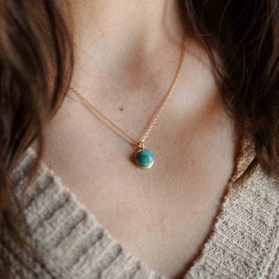 Hyalite Necklace // Turquoise // Demi-Fine Gold