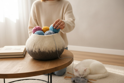 Eclipse Felted Wool Bowl