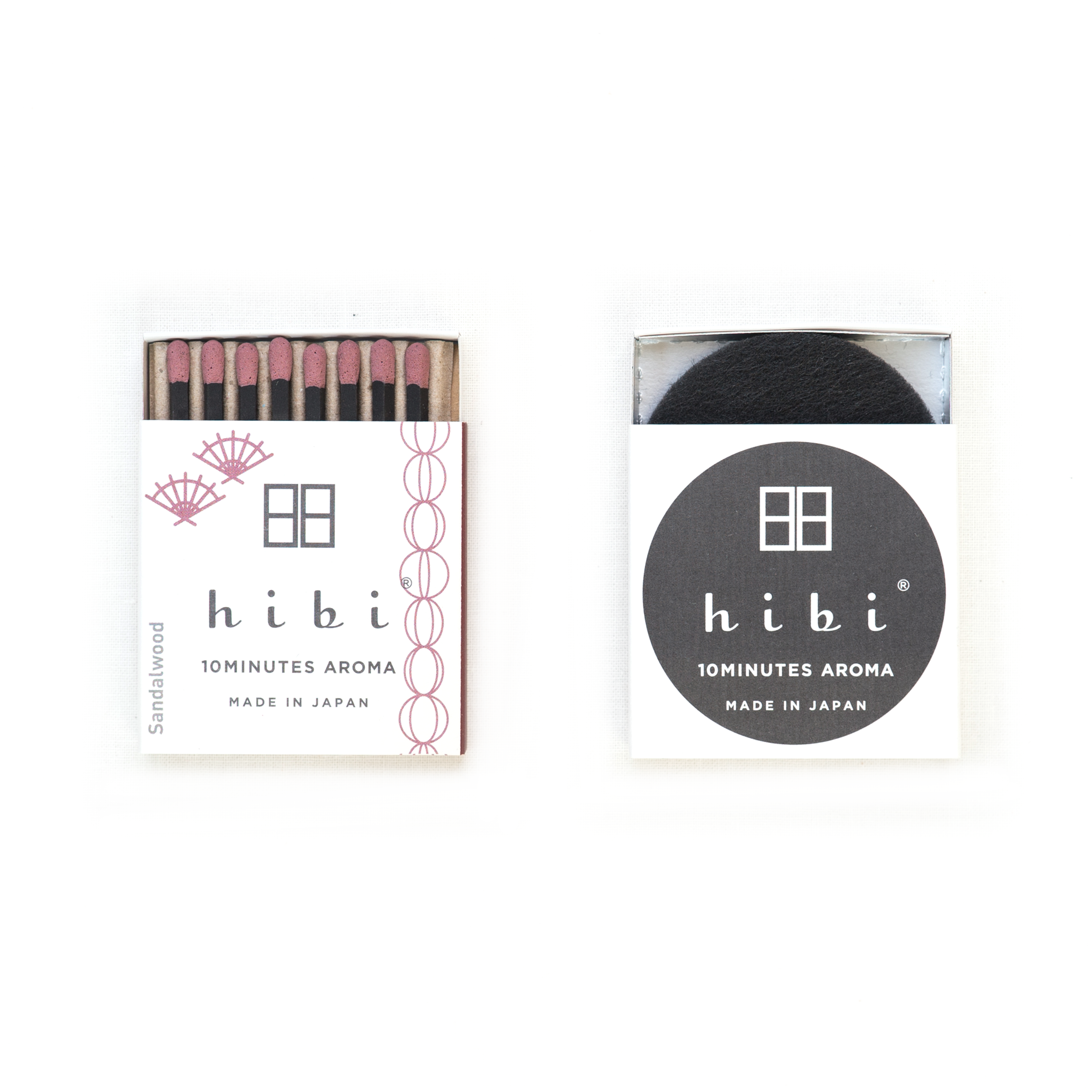 Hibi - Box of 8 Incense Matches: Peony