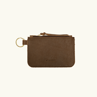Full-Grain Leather Zip Key Pouch