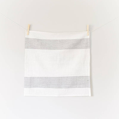 Riviera Cotton Napkin | Grey Stripe