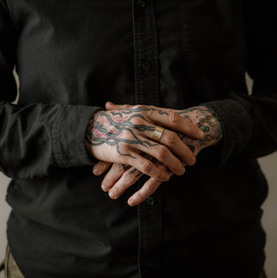 Cigar Band Slim Ring