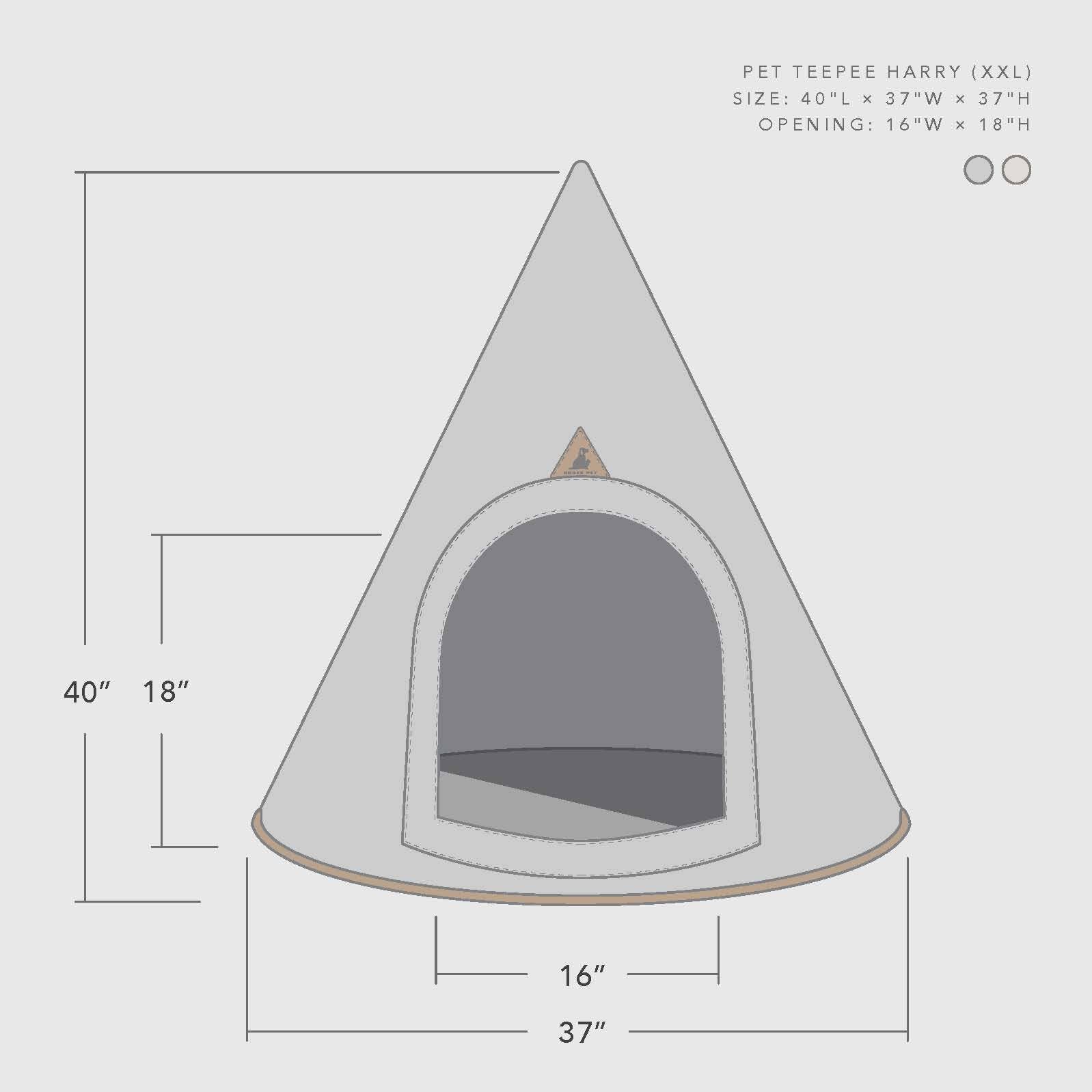 Mod Felt Pet Cave in Grey