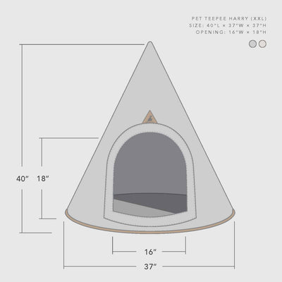 Mod Felt Pet Cave in Grey