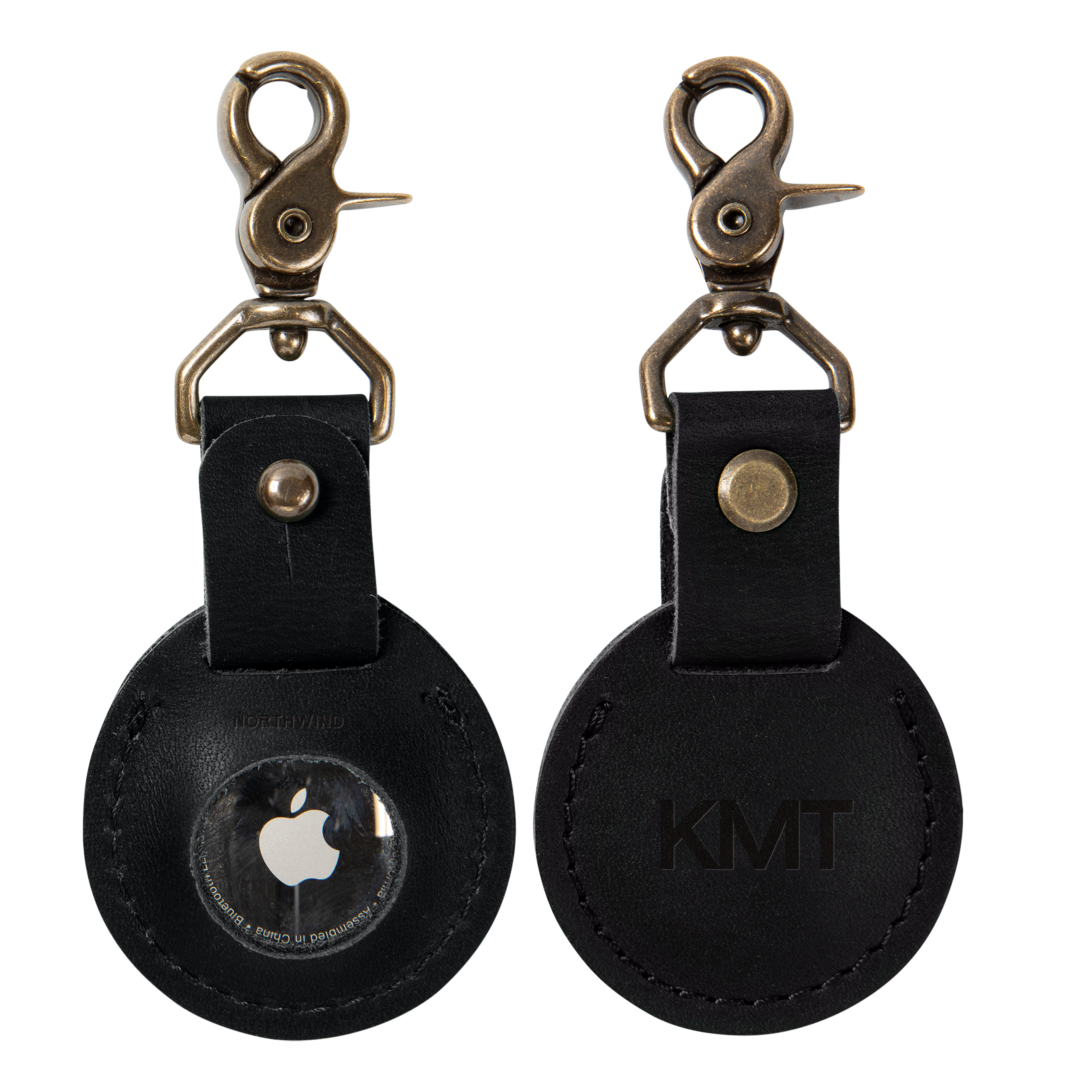 Leather AirTag Case Keychain