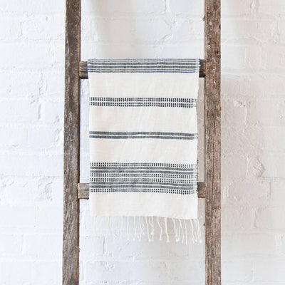 Aden Cotton Hand Towel | Beige Stripe