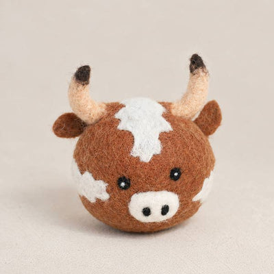 TEXAS LONGHORN BEASTBALL WOOL DOG TOY