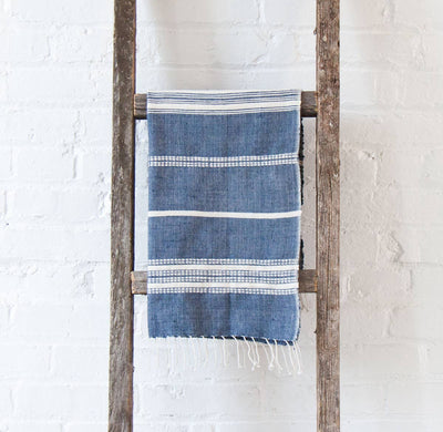 Aden Cotton Hand Towel | Beige Stripe