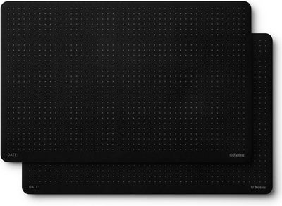 Black Paper Dot Grid Desk Notepads – Set of 2