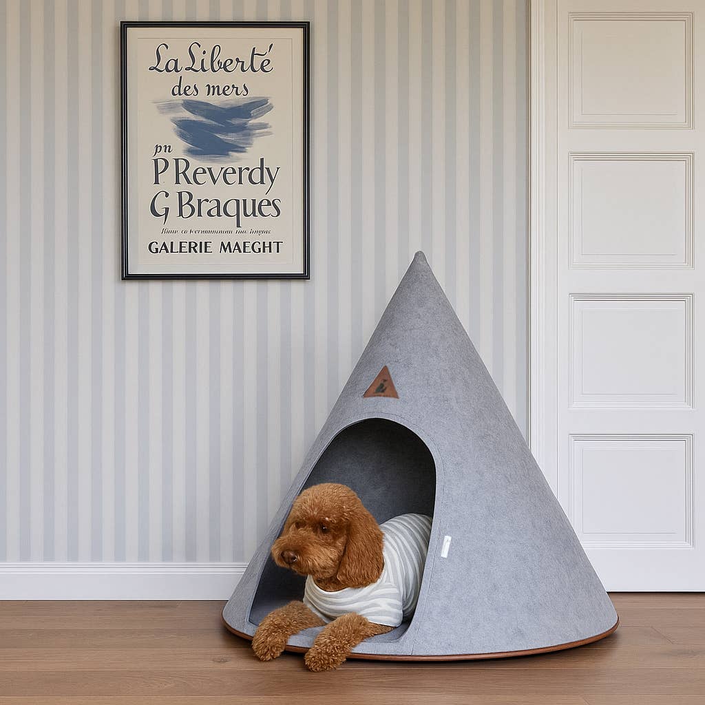 Mod Felt Pet Cave in Grey