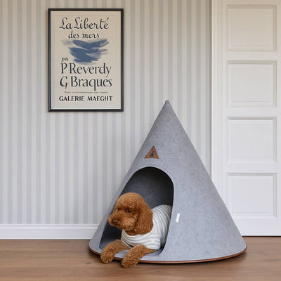 Mod Felt Pet Cave in Grey