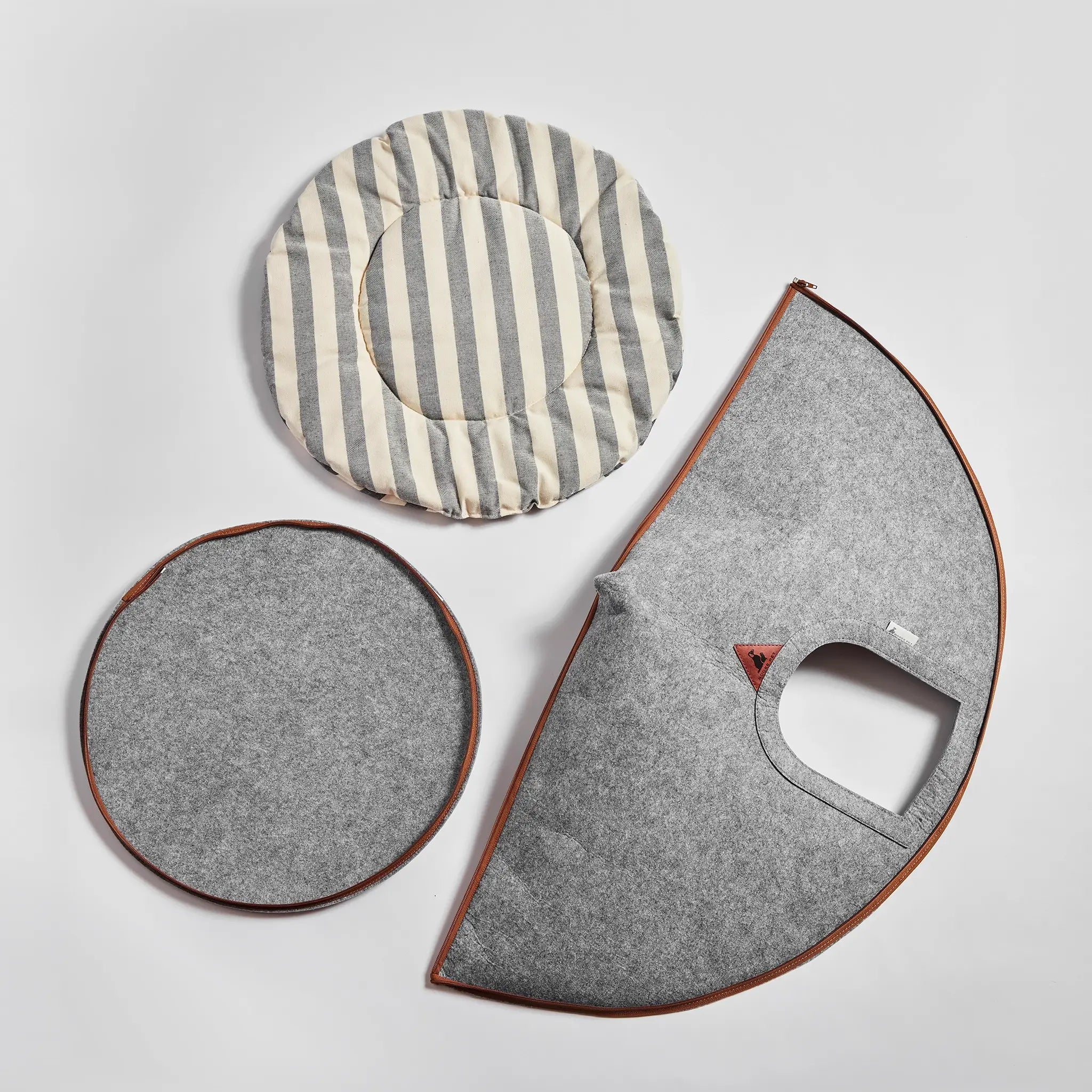 Mod Felt Pet Cave in Grey