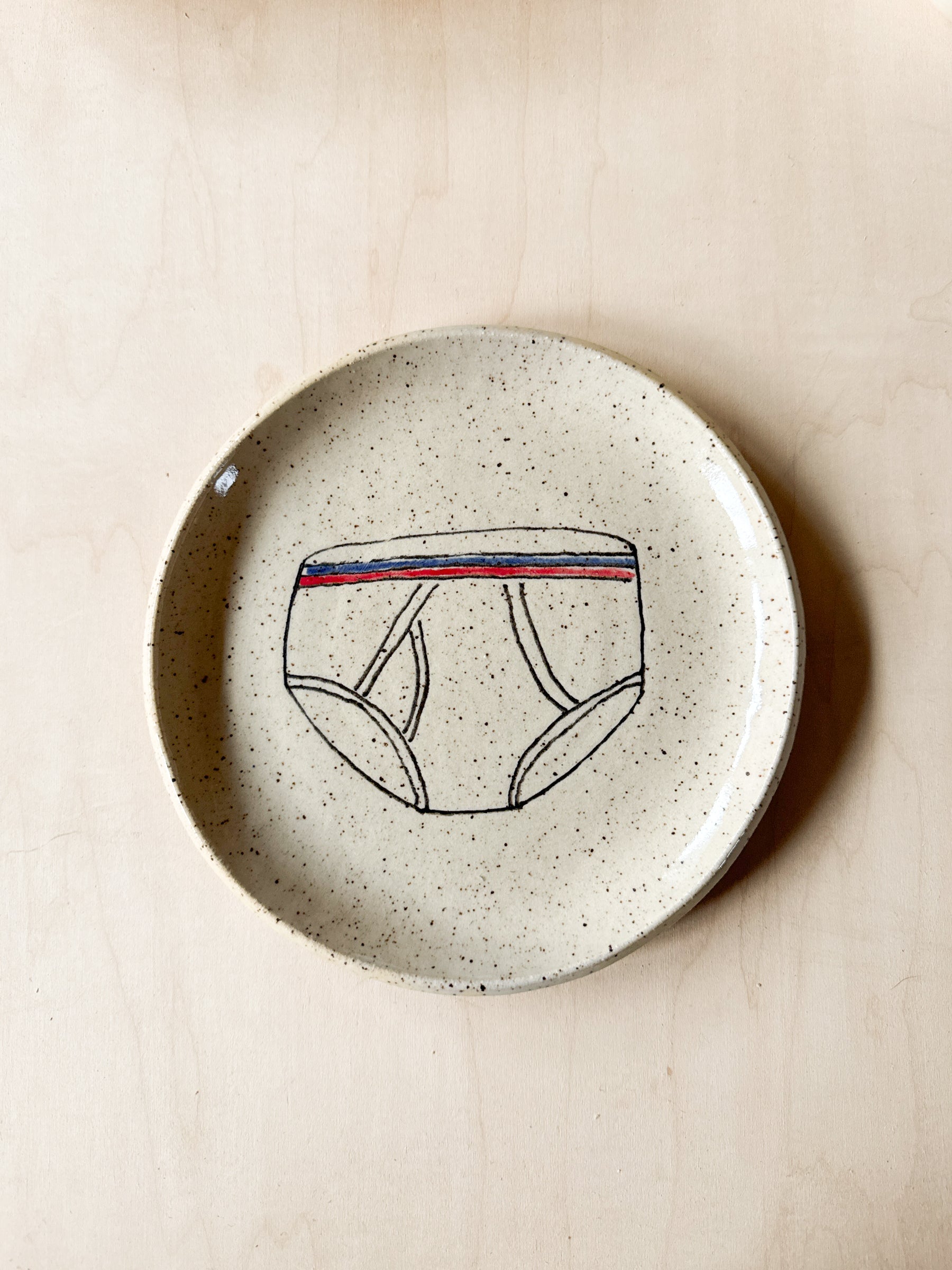 Tighty Whities Round Plate