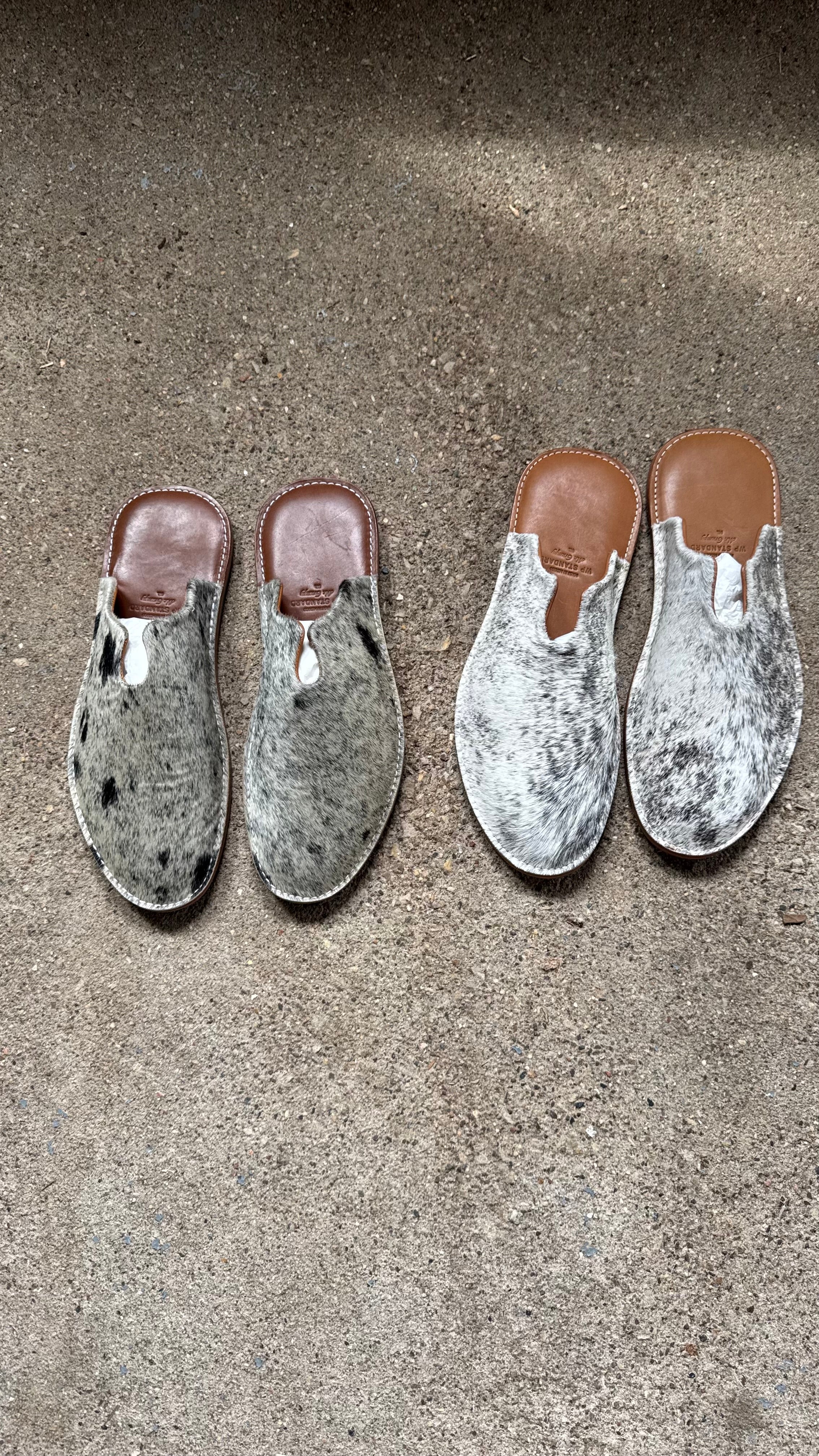 Mr. Grumpy Leather Slippers