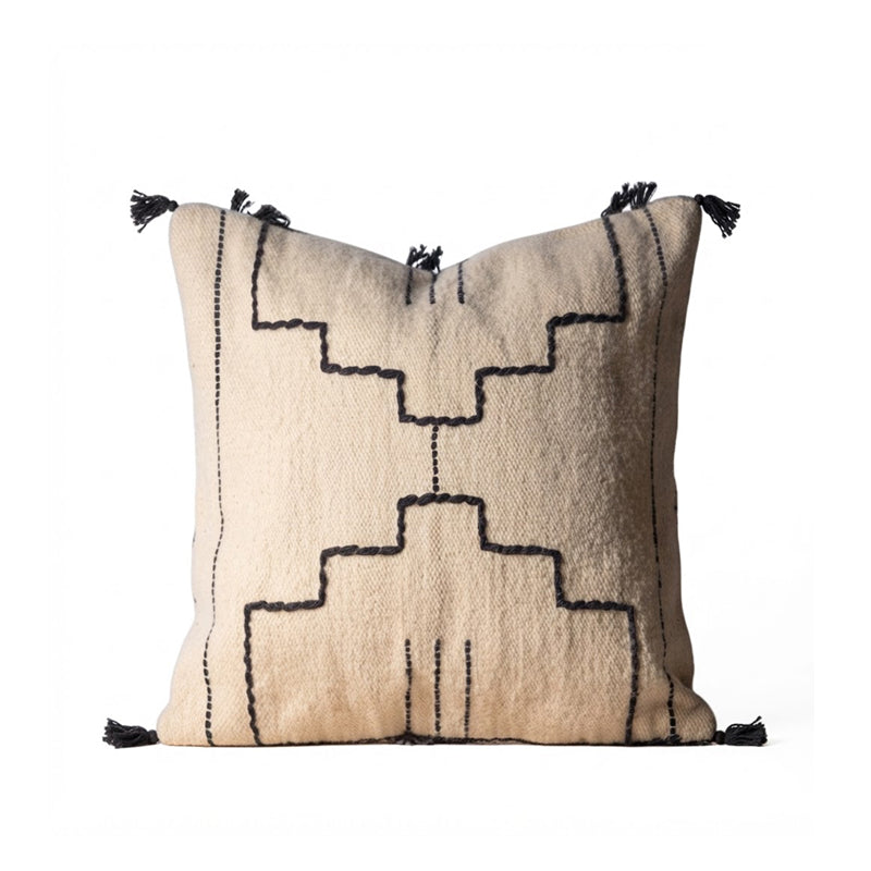 Black Drift Throw Pillow