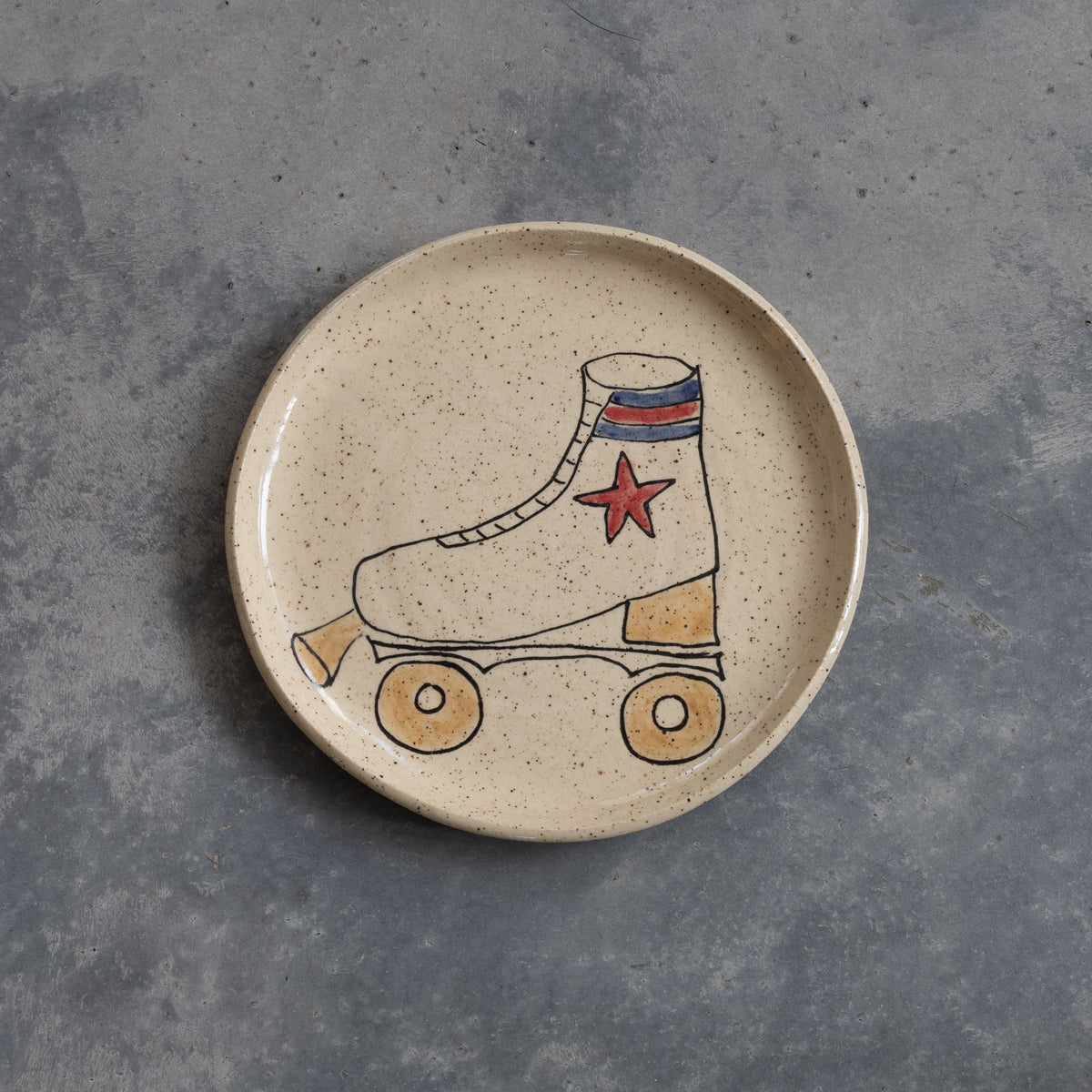 Rollerskate Round Plate