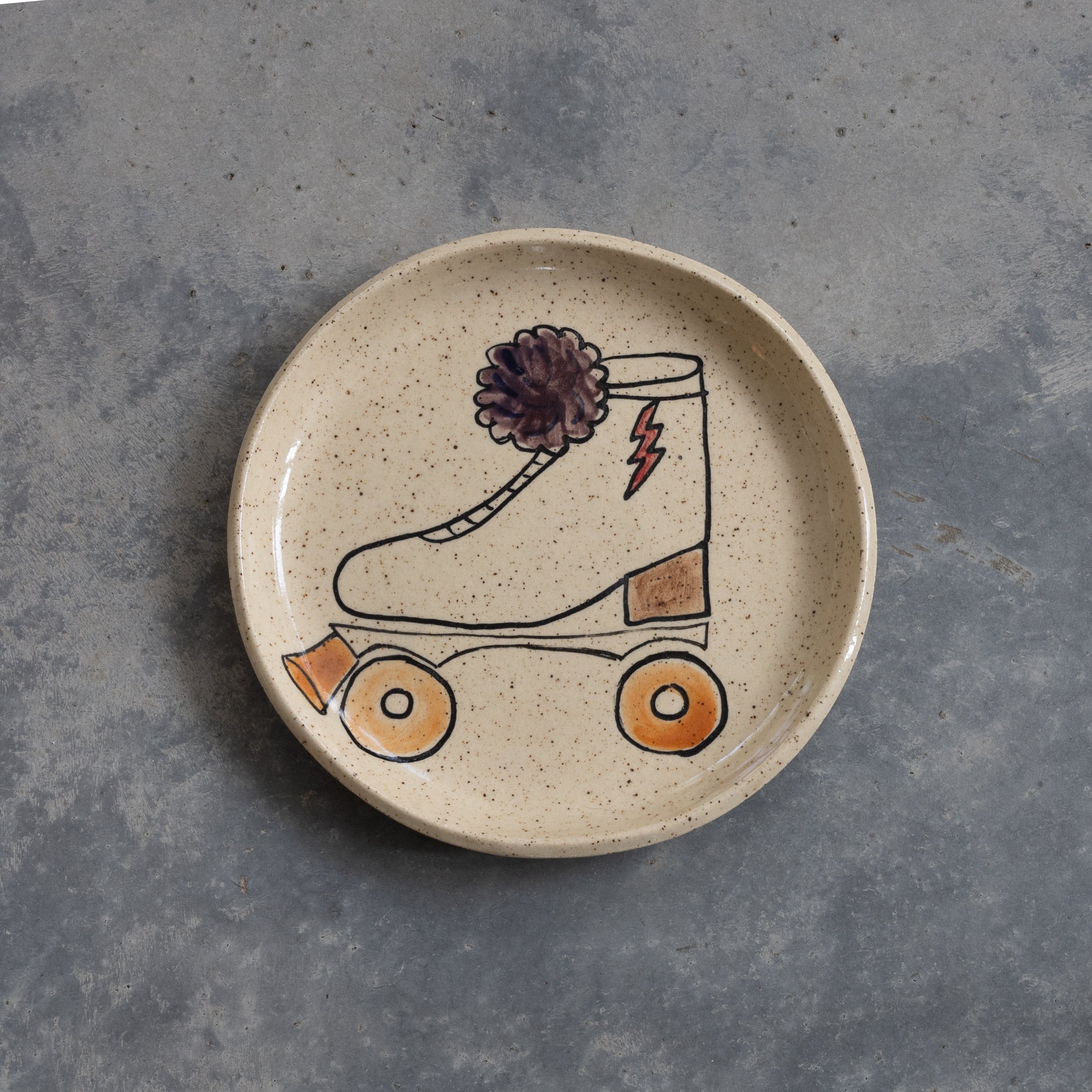 Rollerskate Round Plate