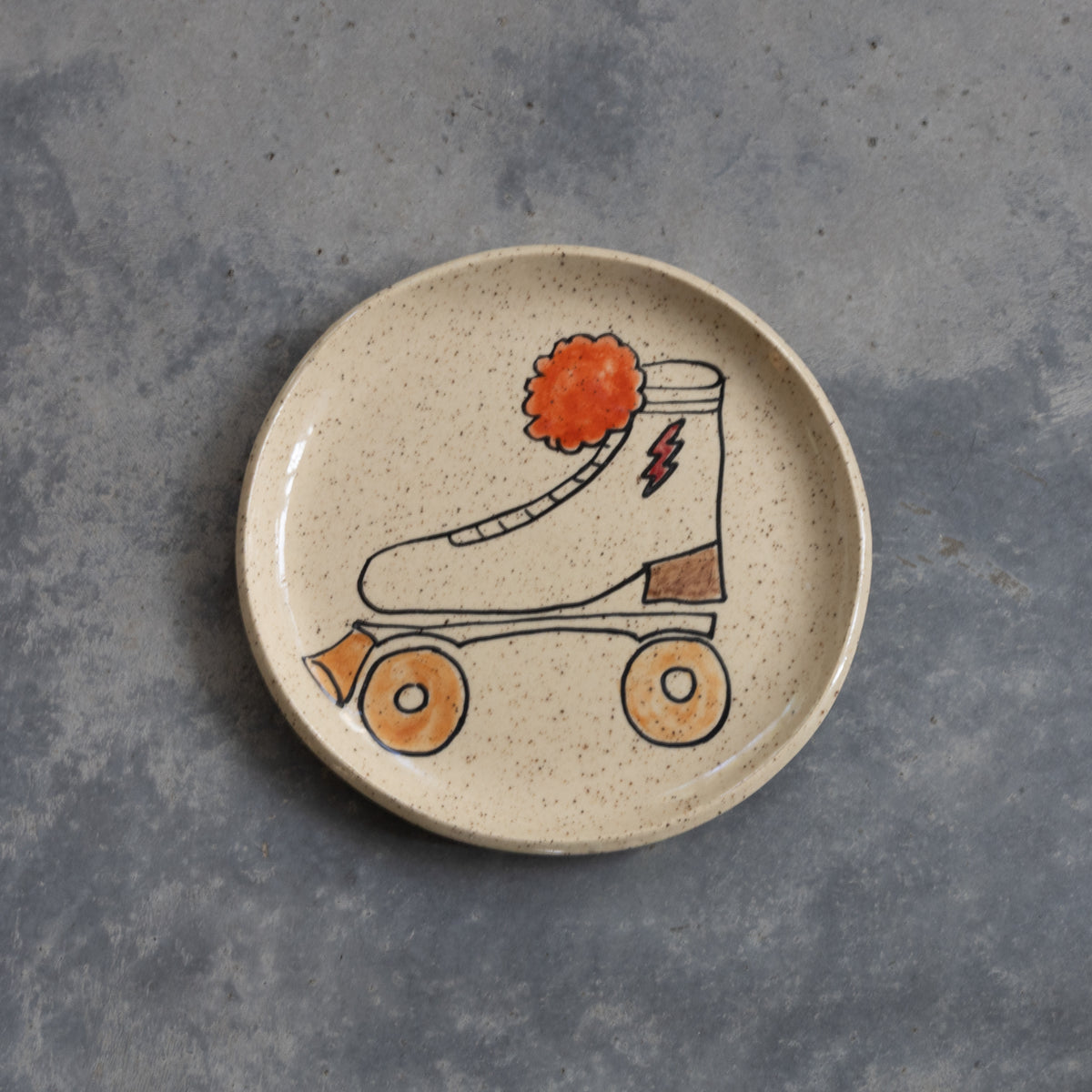 Rollerskate Round Plate