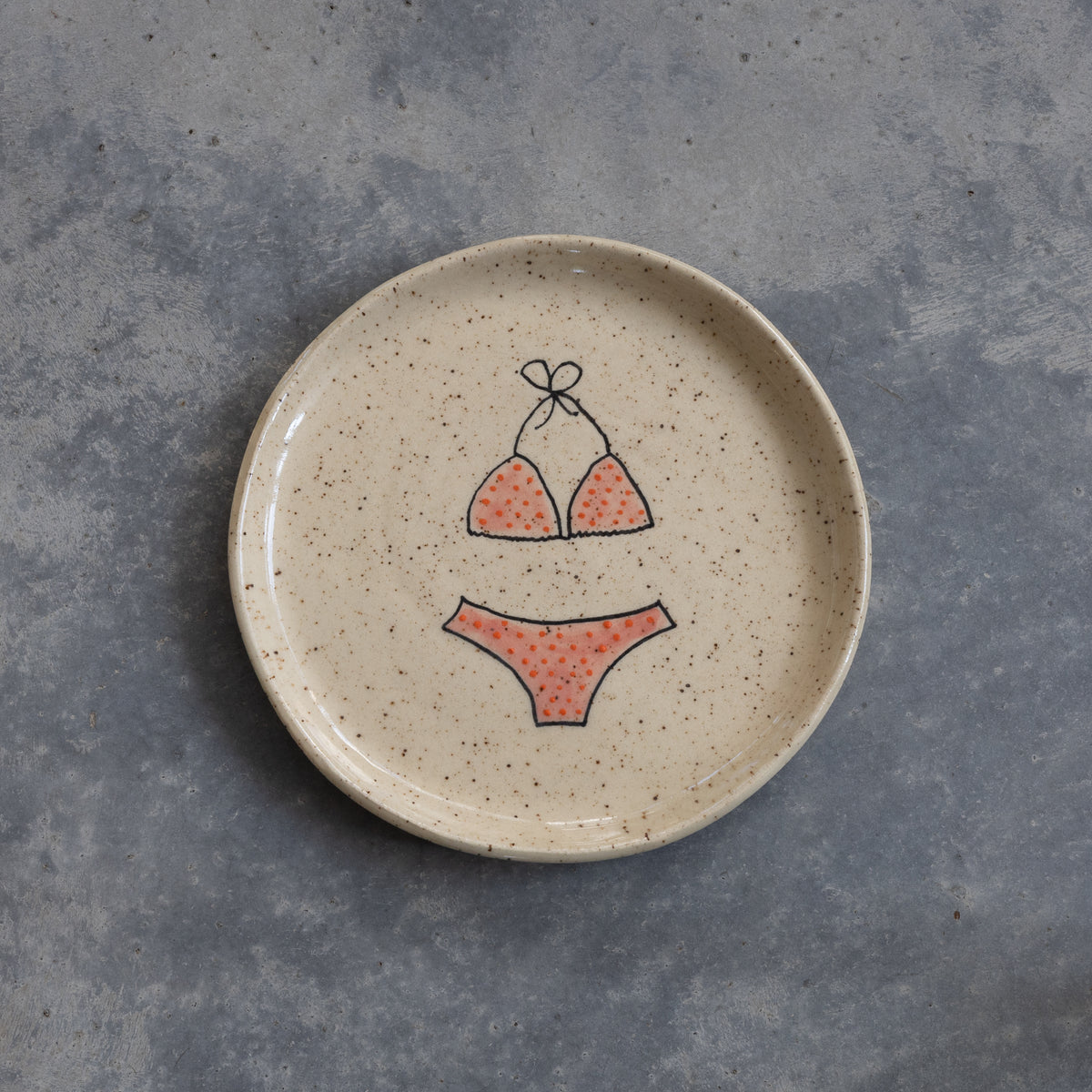 Polka Dot Bikini Plate