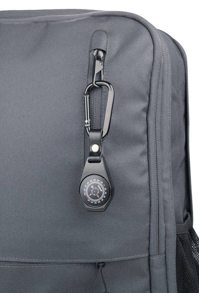 Troika NORD-OST, Pocket Compass with Carabiner Leather Loop